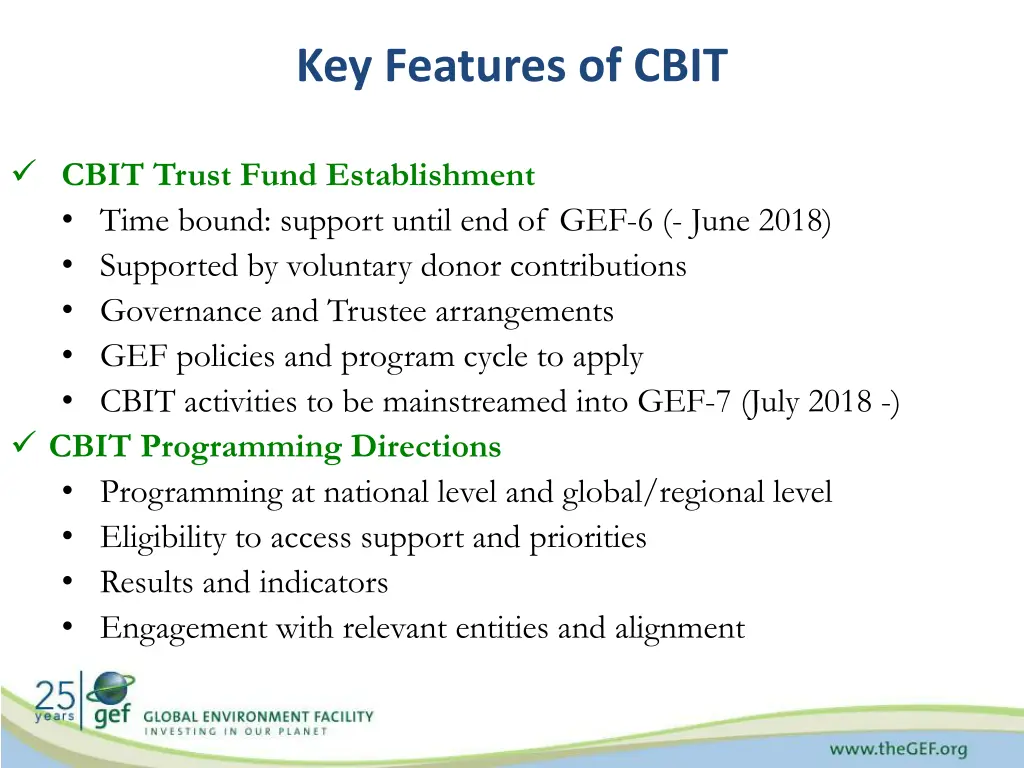 key features of cbit