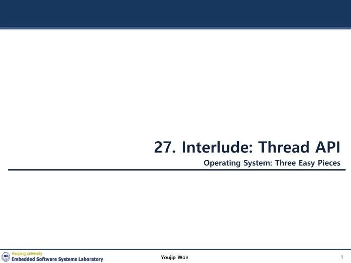 27 interlude thread api operating system three