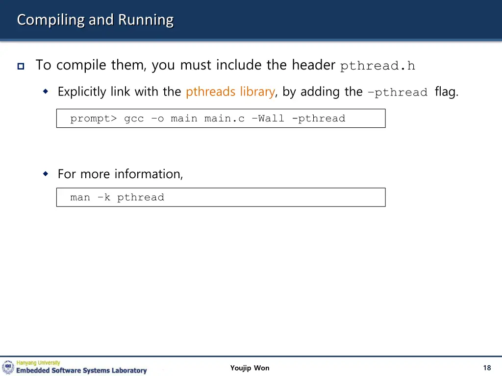 compiling and running