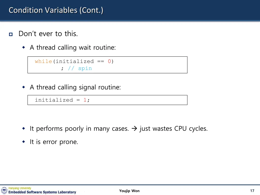 condition variables cont 2