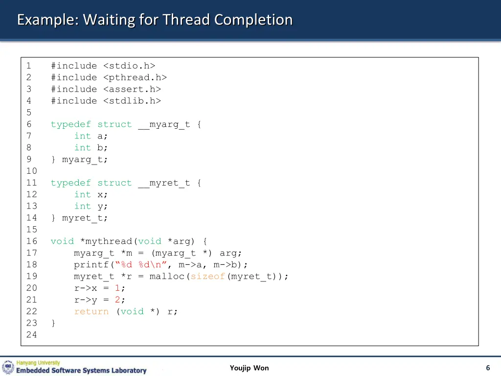 example waiting for thread completion