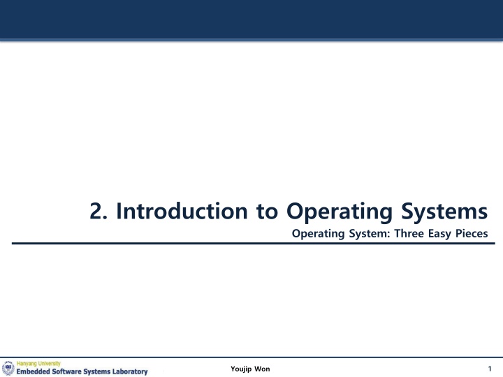 2 introduction to operating systems