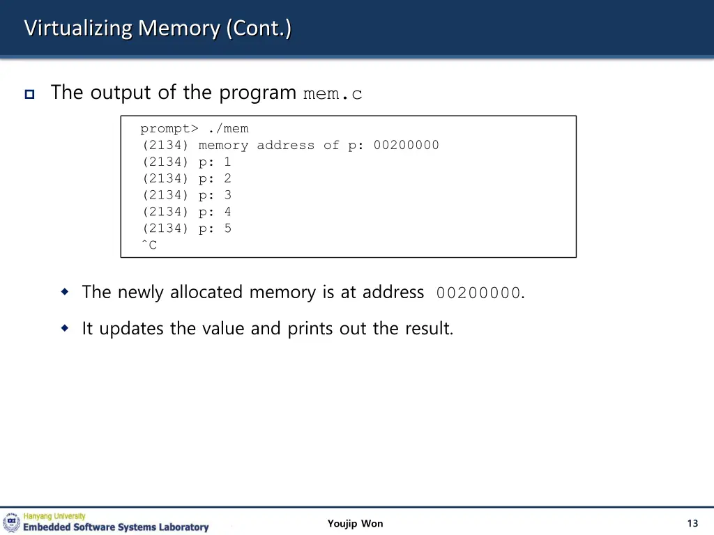 virtualizing memory cont 1