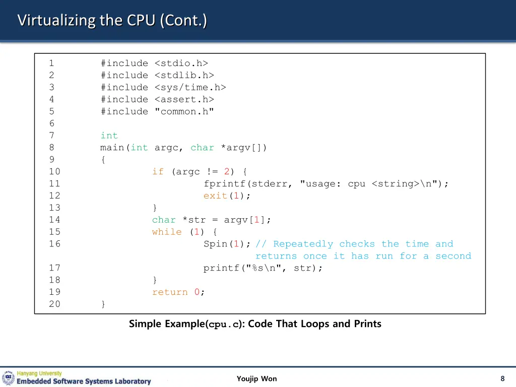 virtualizing the cpu cont