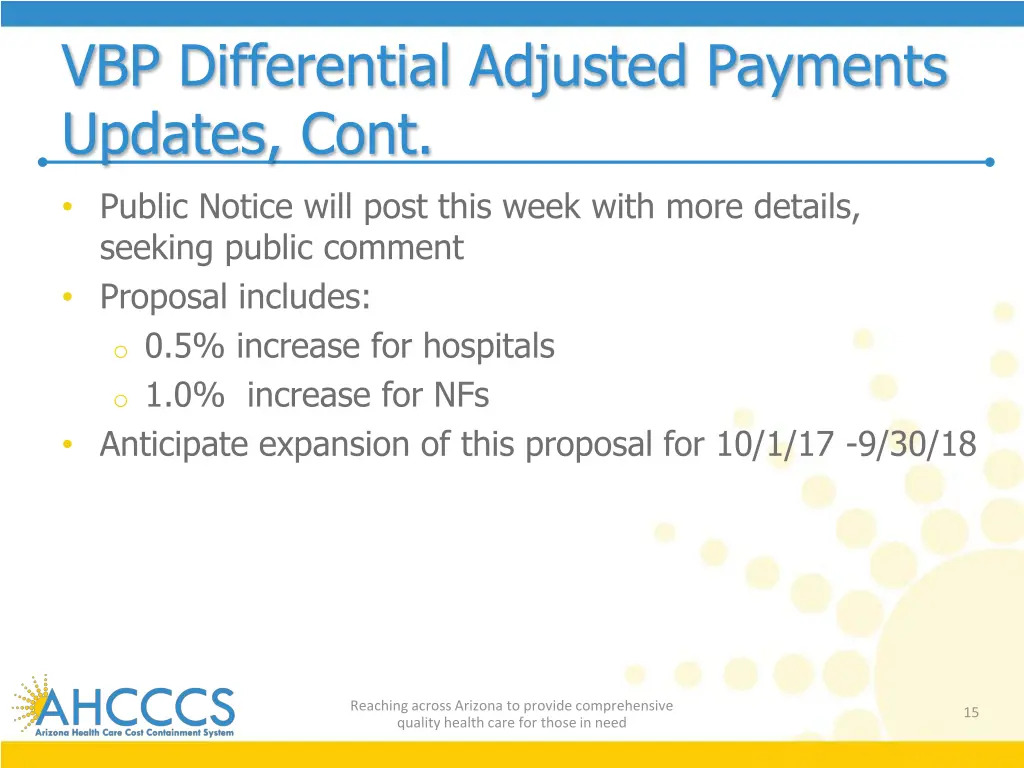 vbp differential adjusted payments updates cont