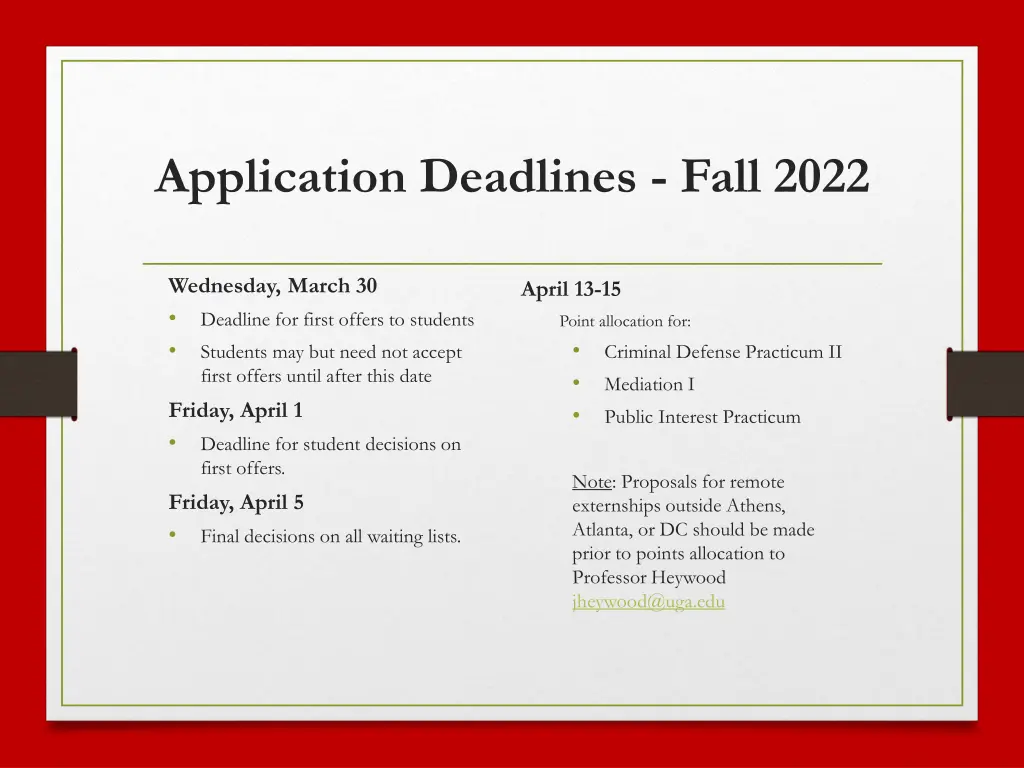 application deadlines fall 2022 1