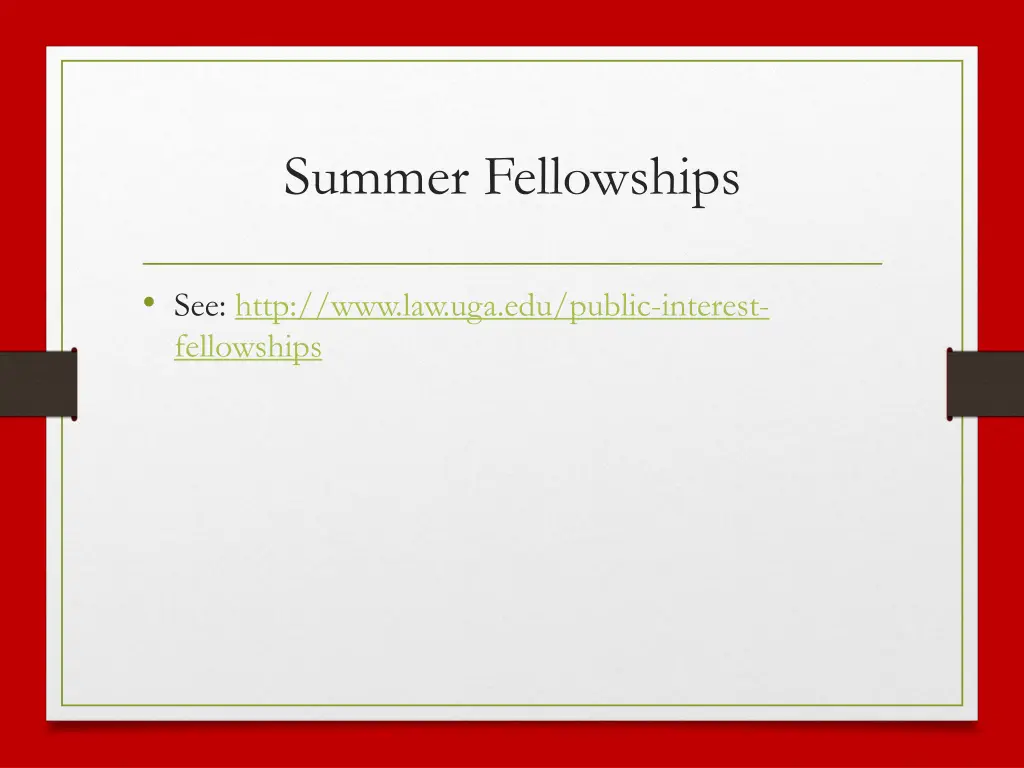 summer fellowships
