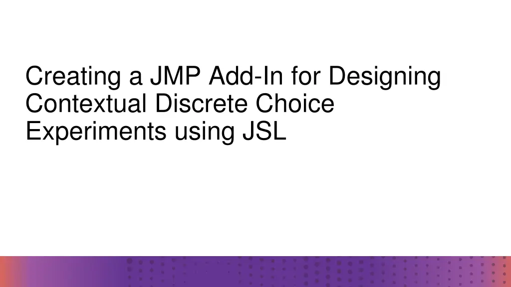 creating a jmp add in for designing contextual