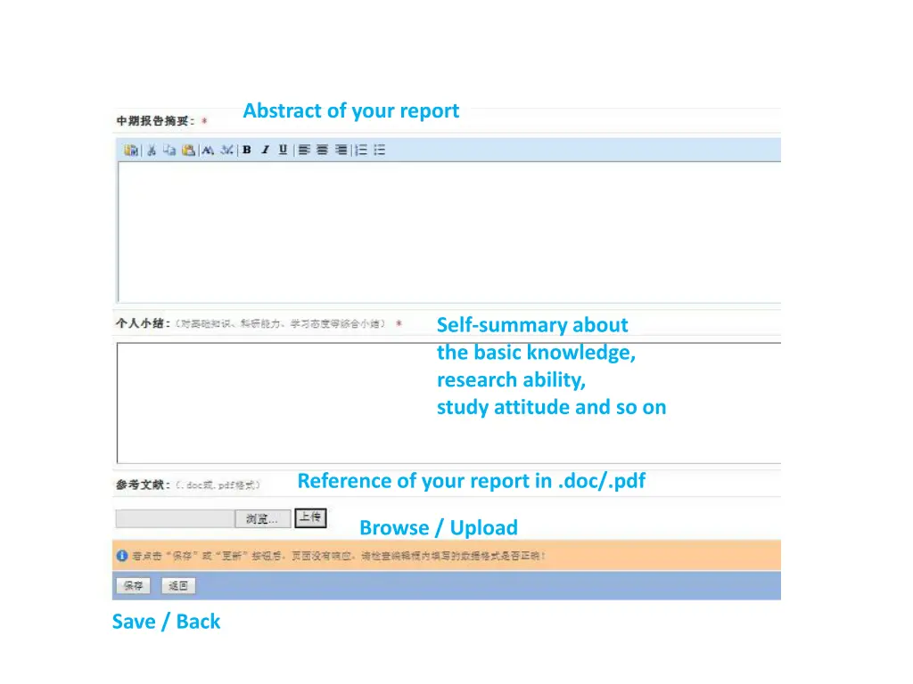 abstract of your report