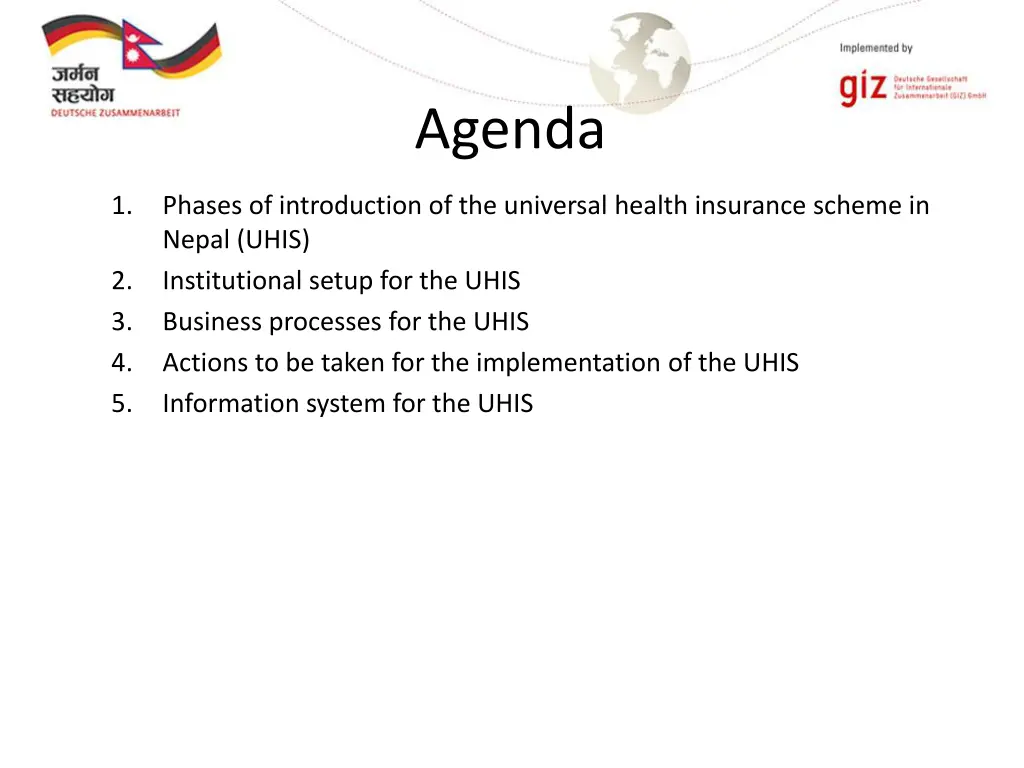 agenda
