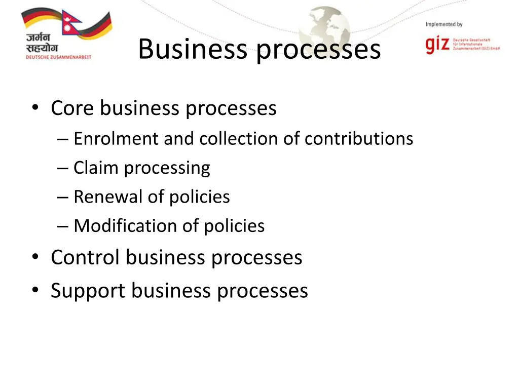 business processes