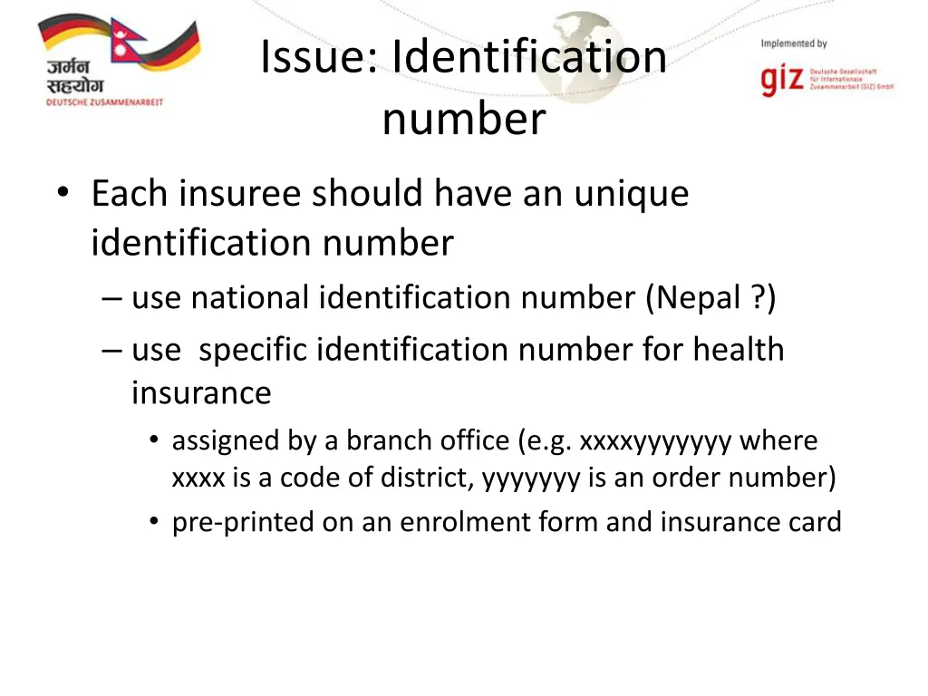 issue identification number