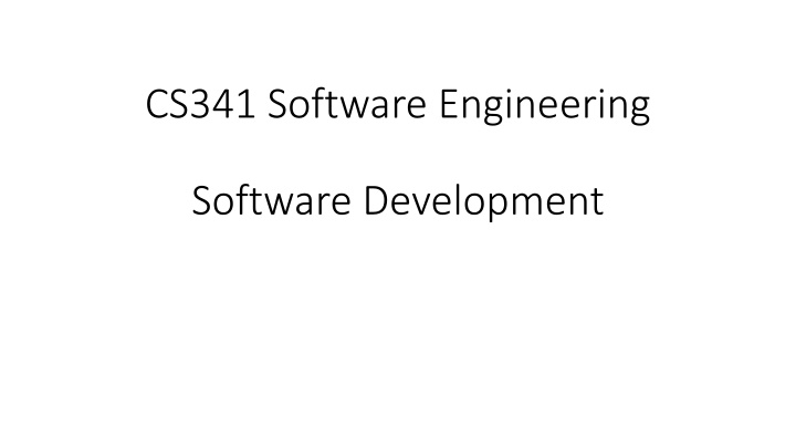 cs341 software engineering