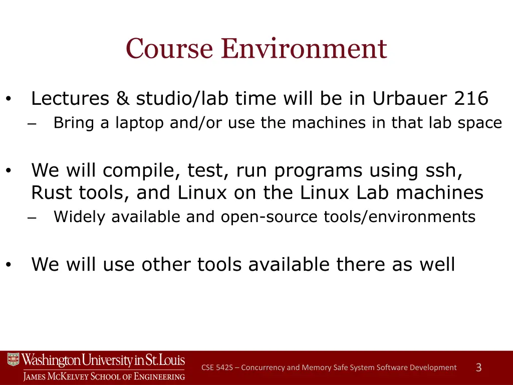 course environment