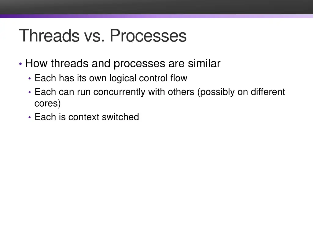 threads vs processes