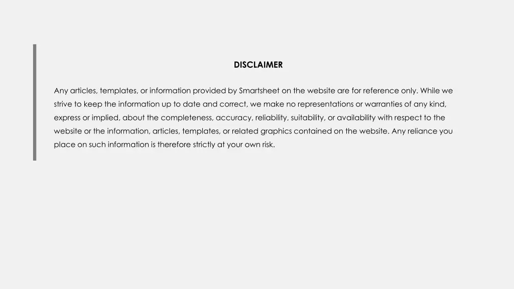 disclaimer