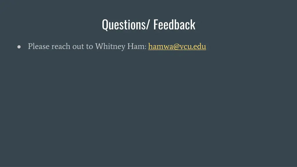 questions feedback