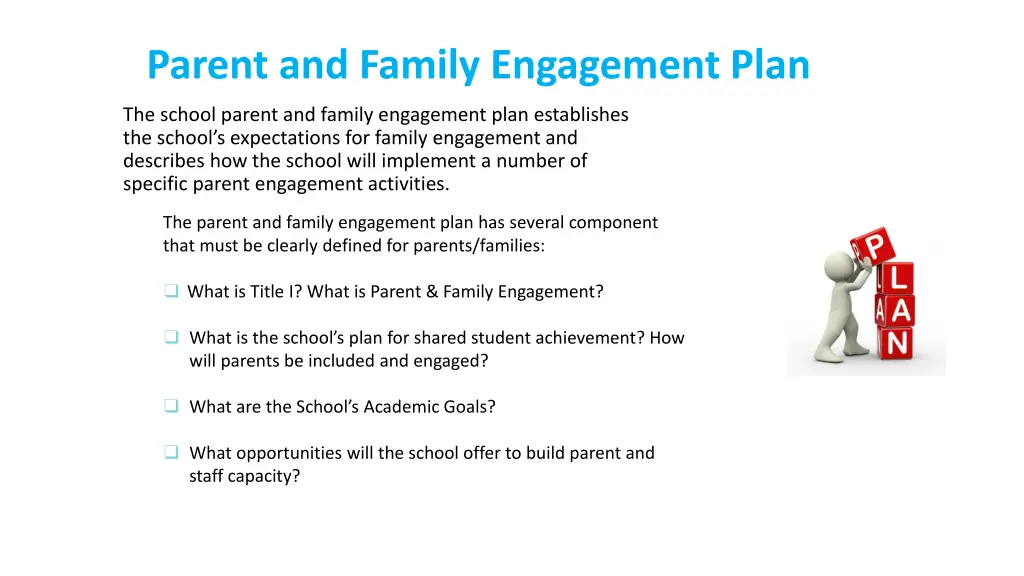 parent and family engagement plan
