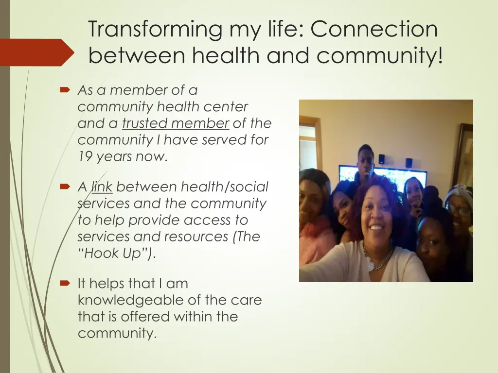 transforming my life connection between health