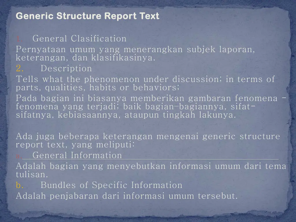 generic structure report generic structure report