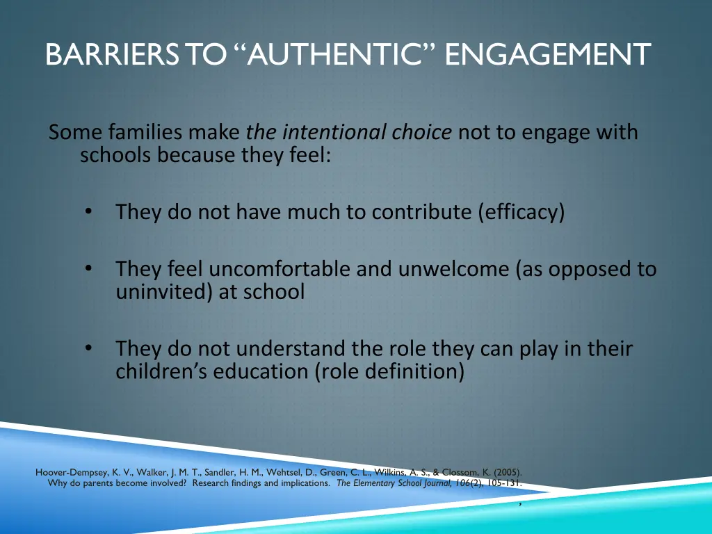 barriers to authentic engagement