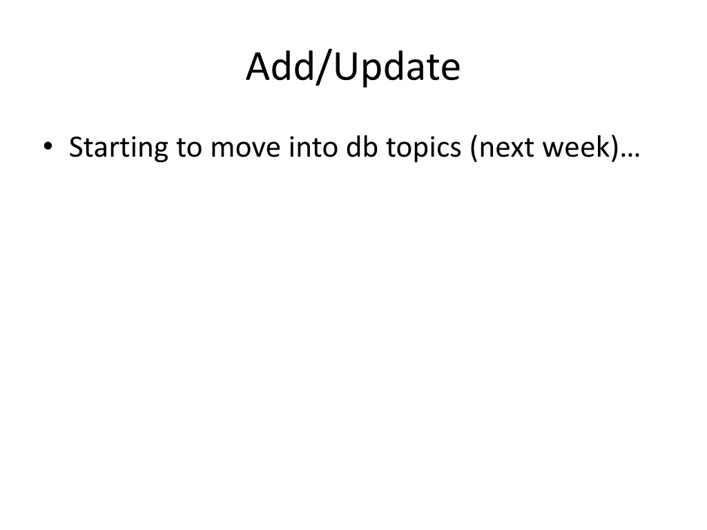 add update