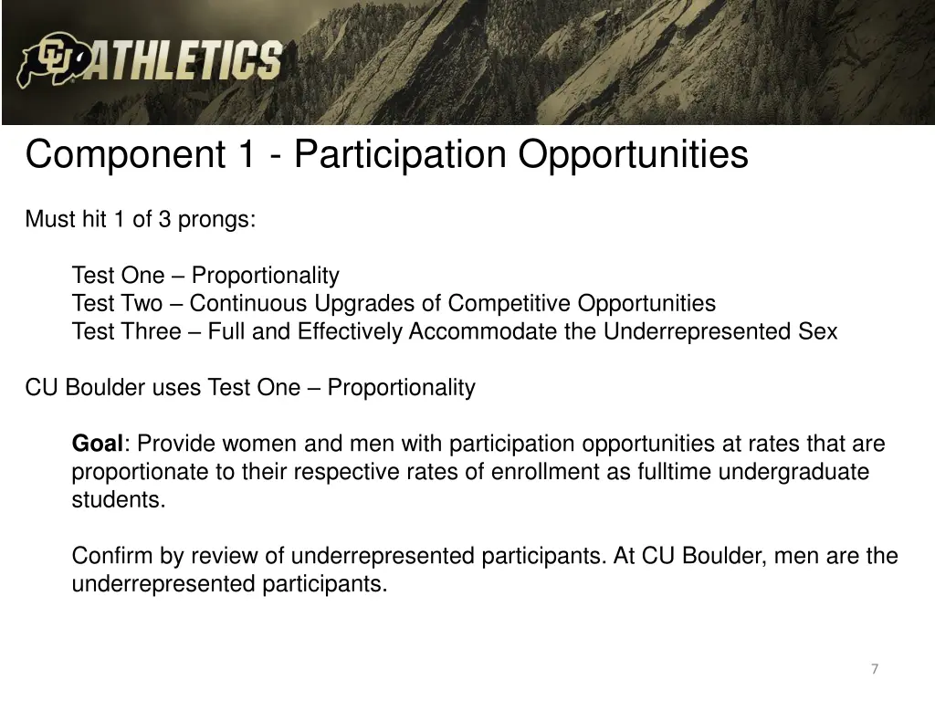 component 1 participation opportunities