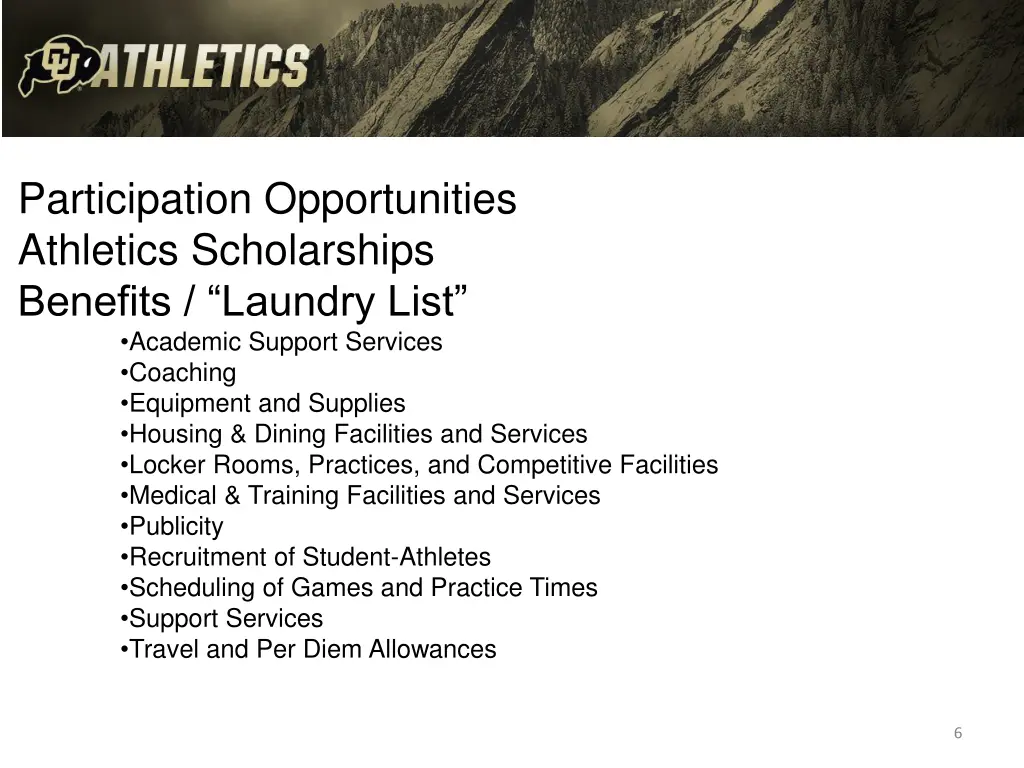 participation opportunities athletics