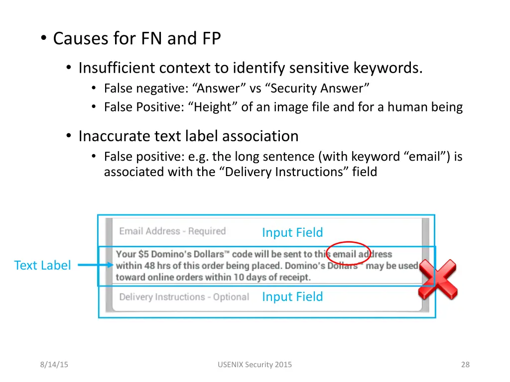 causes for fn and fp insufficient context