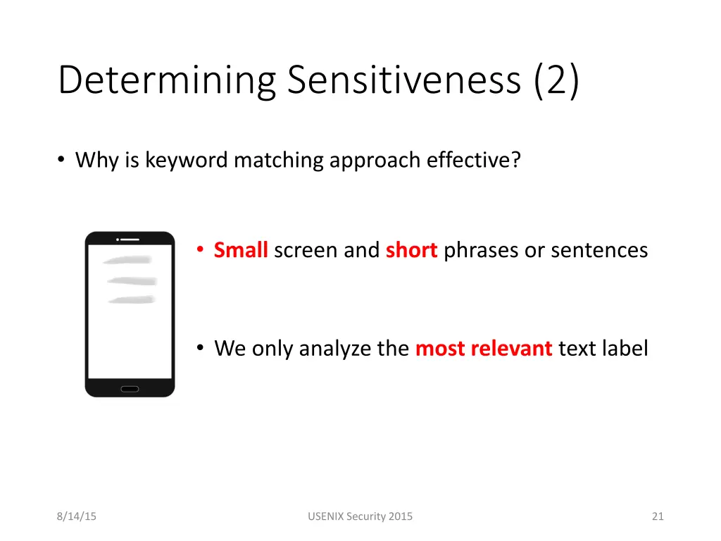 determining sensitiveness 2