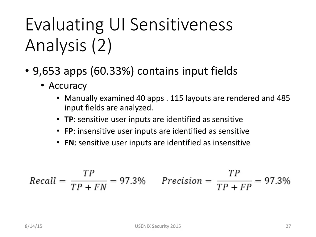 evaluating ui sensitiveness analysis 2
