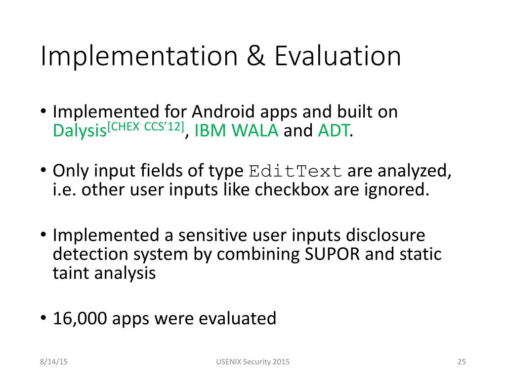 implementation evaluation