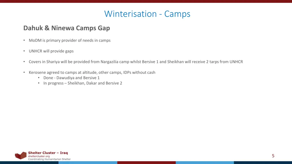 winterisation camps