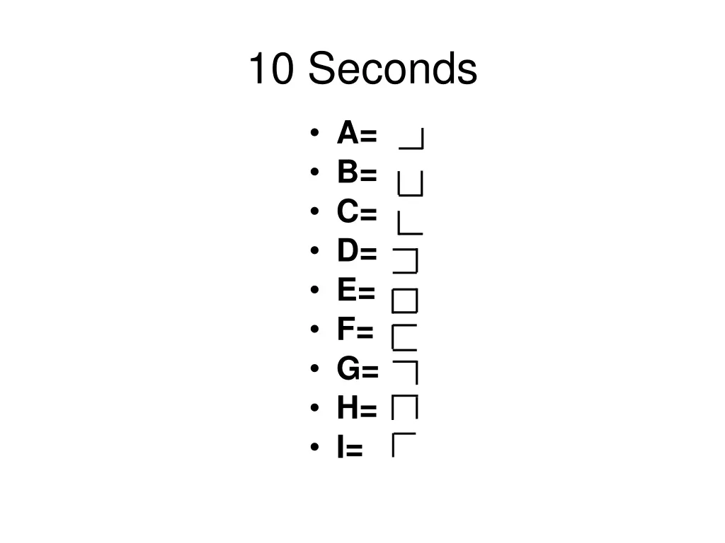 10 seconds