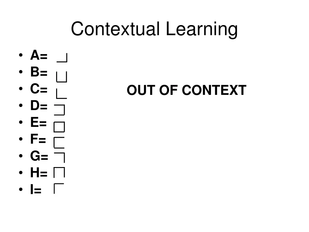 contextual learning