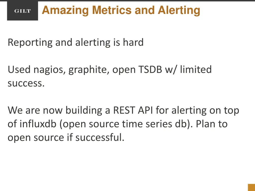 amazing metrics and alerting