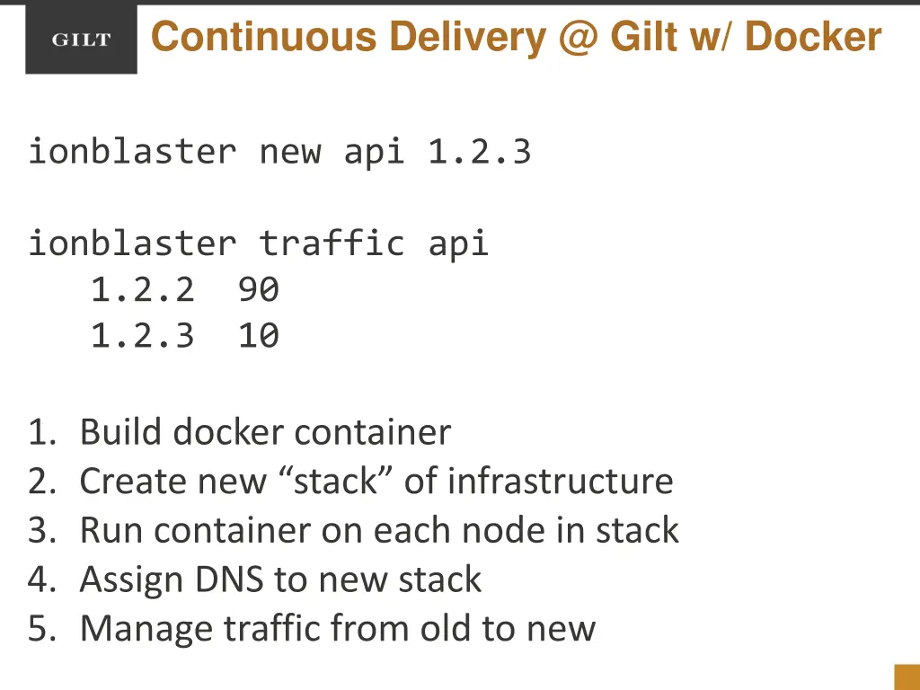 continuous delivery @ gilt w docker