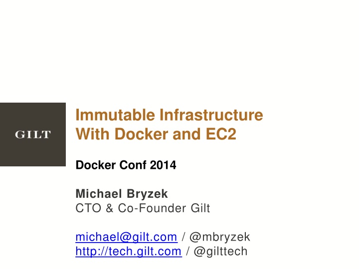 immutable infrastructure with docker and ec2
