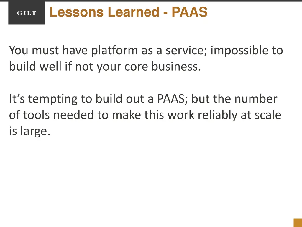 lessons learned paas
