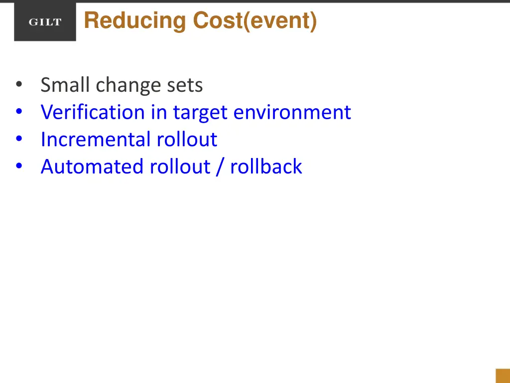 reducing cost event