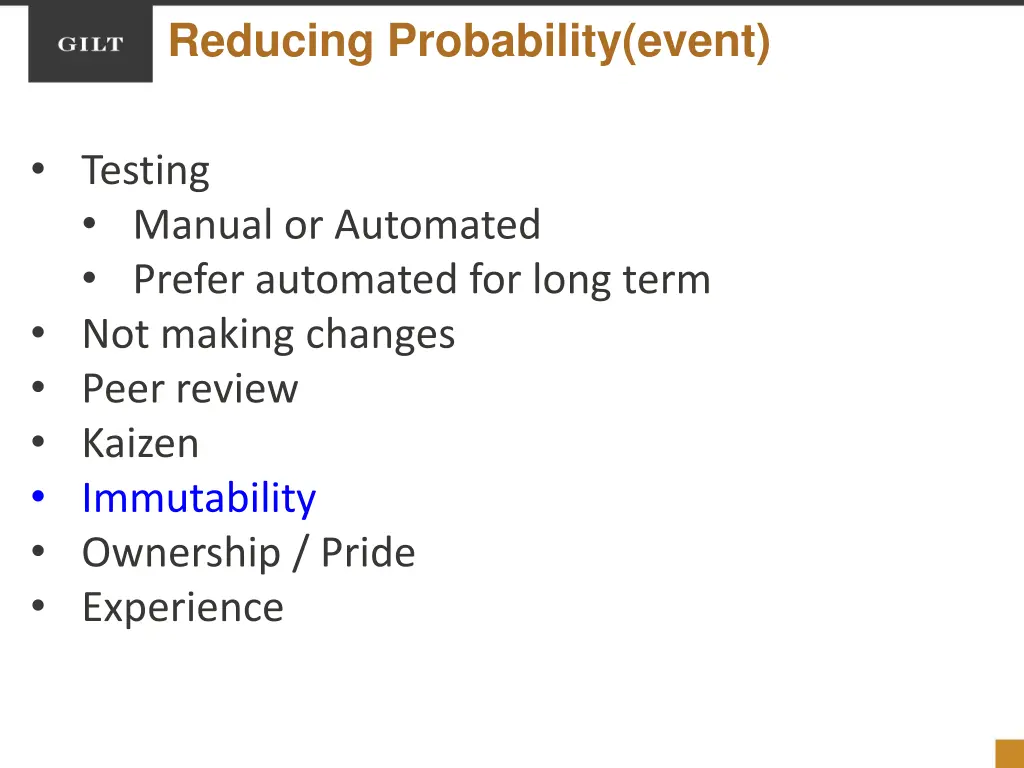 reducing probability event