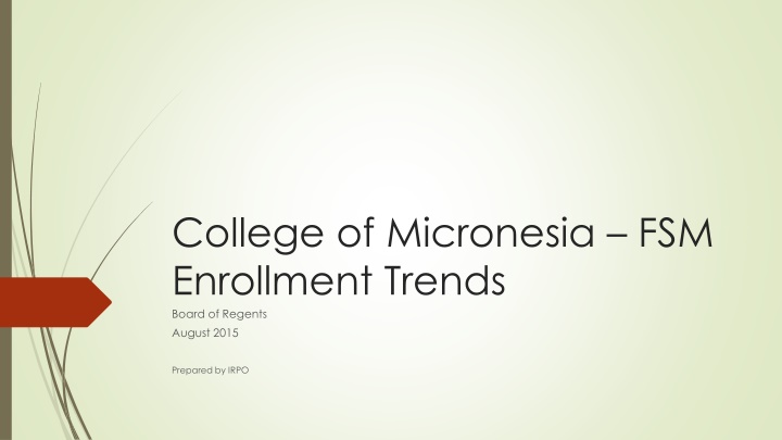college of micronesia fsm enrollment trends board
