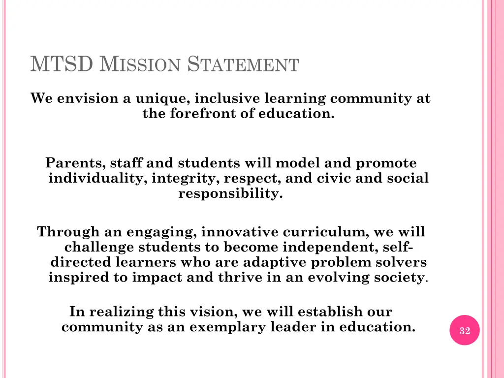 mtsd m ission s tatement