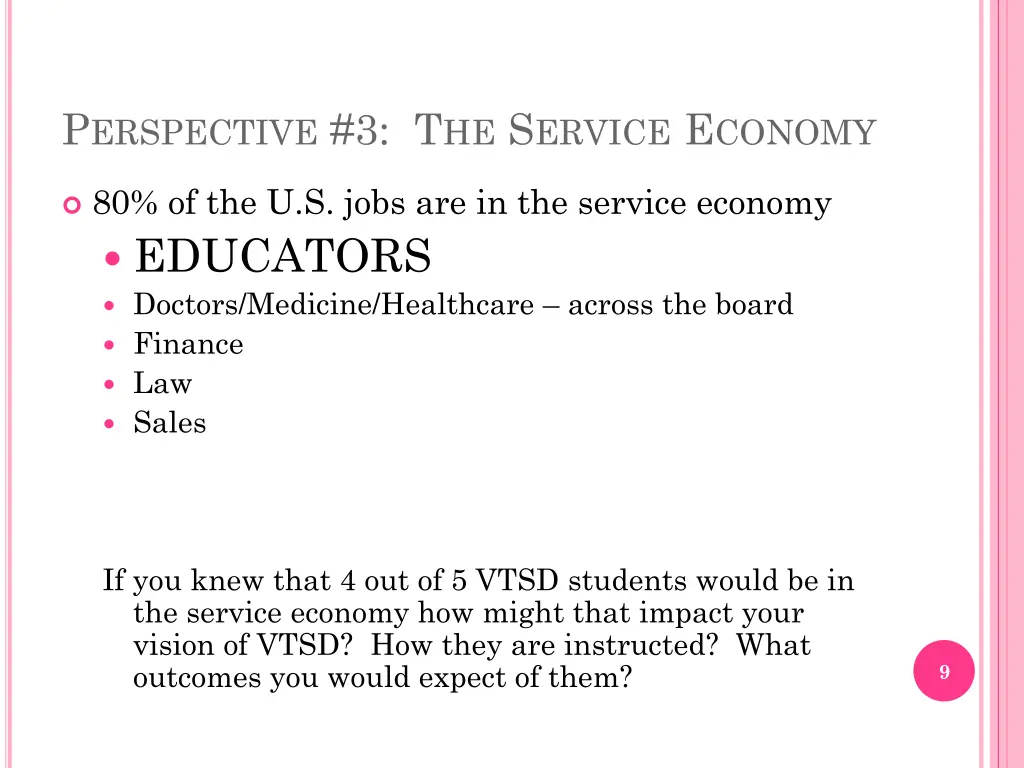 p erspective 3 t he s ervice e conomy