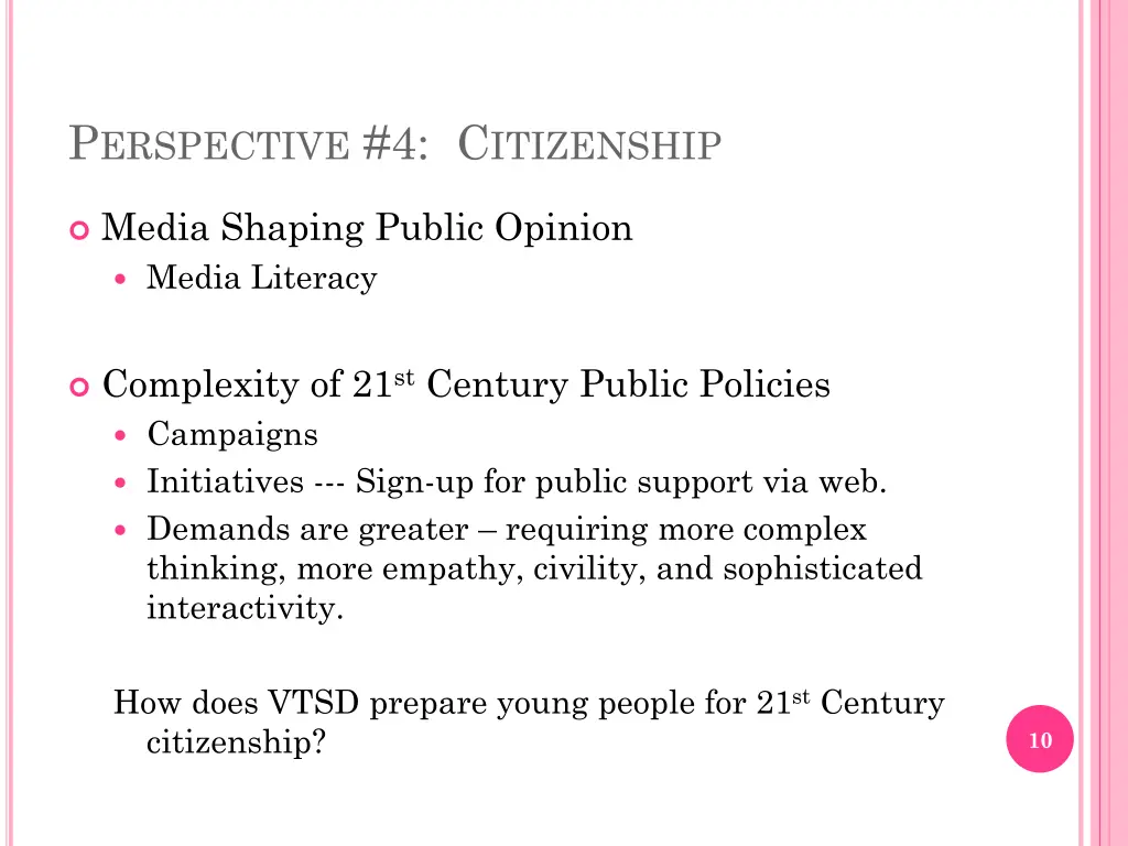 p erspective 4 c itizenship