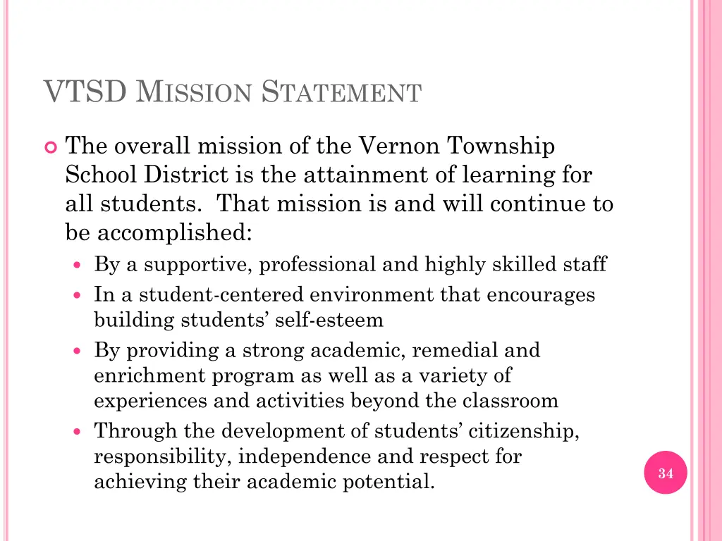 vtsd m ission s tatement