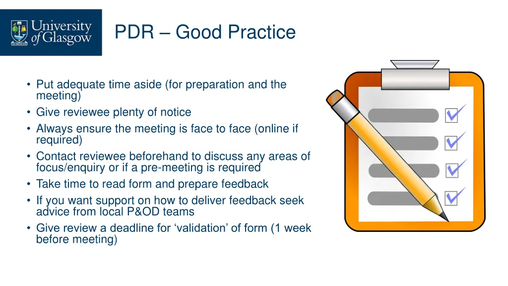 pdr good practice
