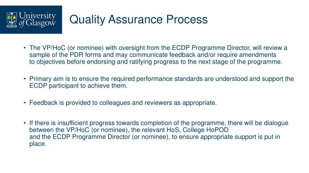 quality assurance process