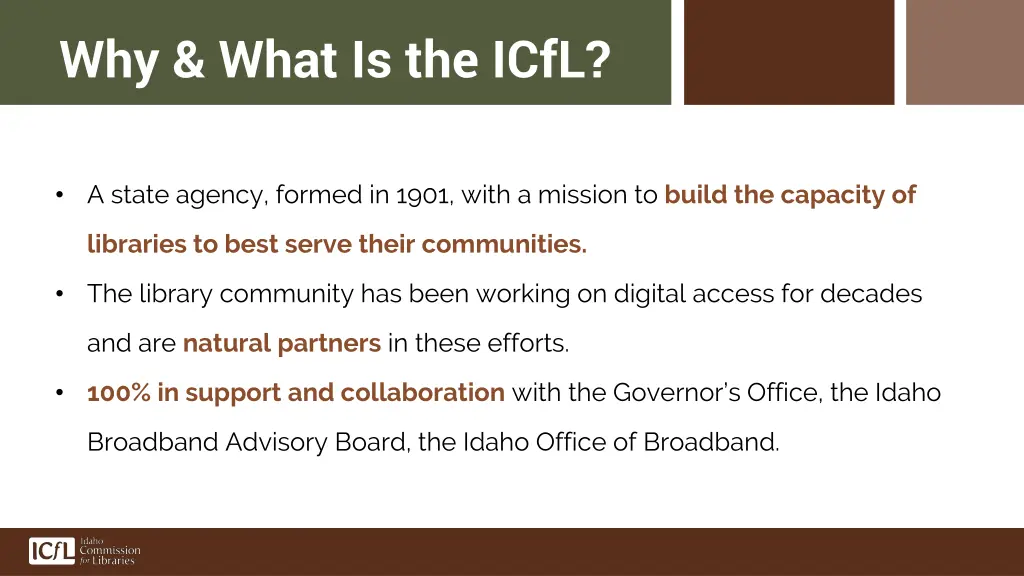 why what is the icfl