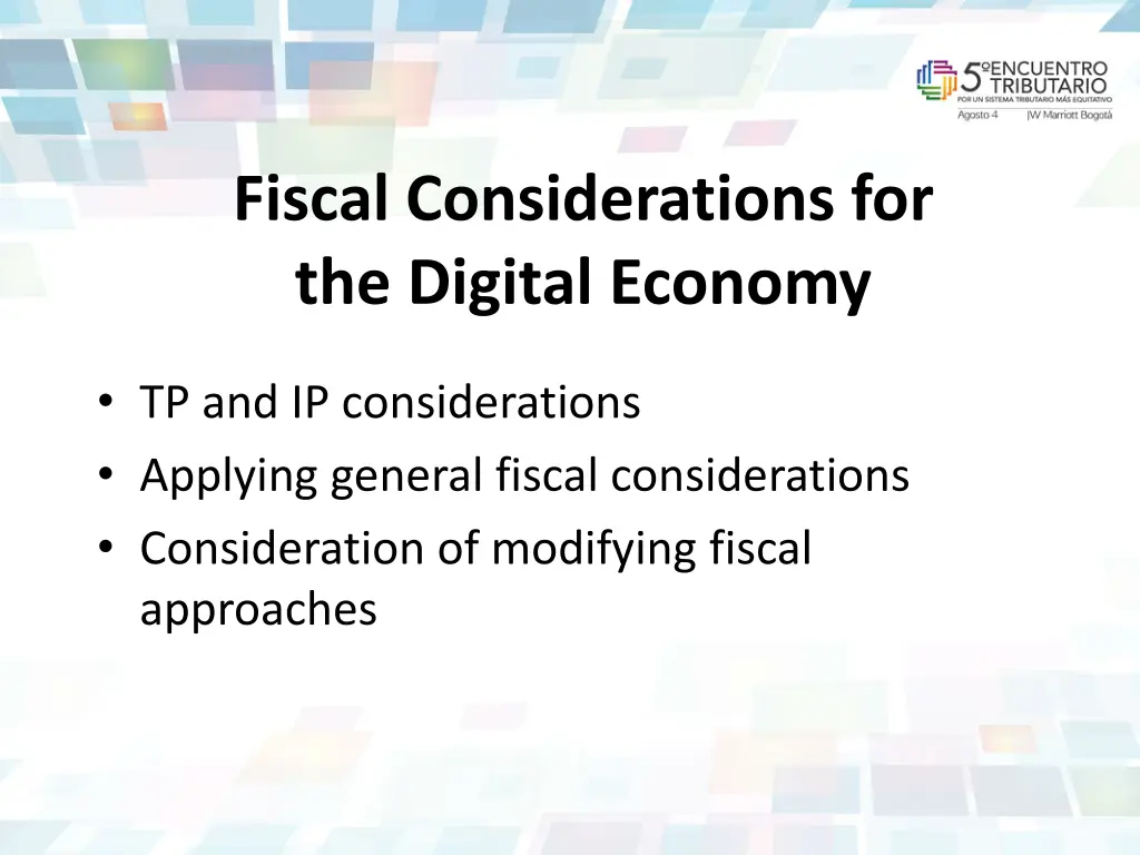 fiscal considerations for the digital economy